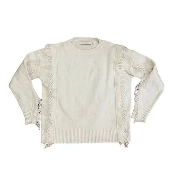 Bishop + Young Makenzie Fringe Pullover Sweater Oversized Size XS. Will fit S - Picture 2 of 5